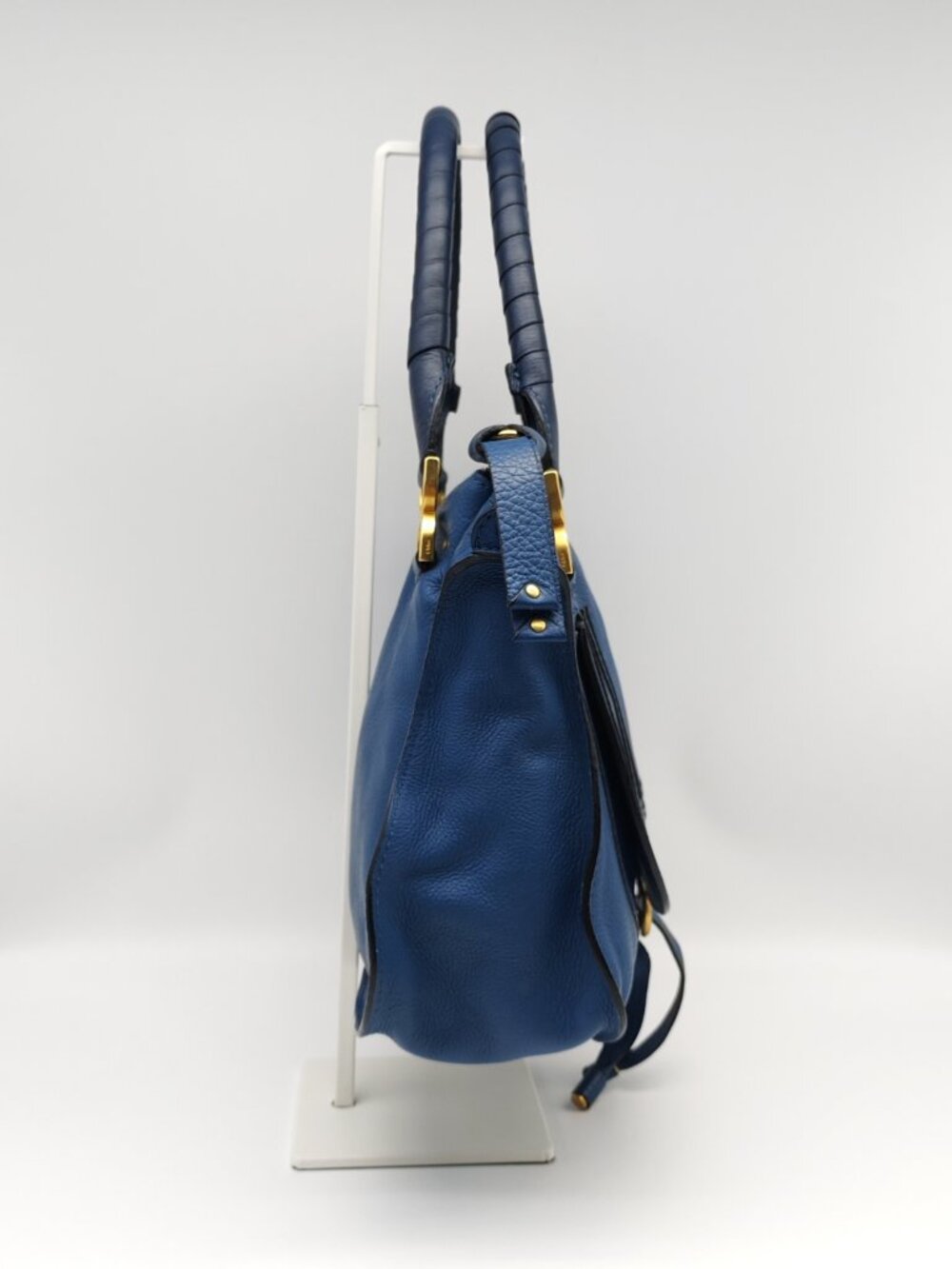 Chloé Marcie Medium Pebbled Leather Satchel Shoulder Bag - Picture 3 of 16
